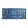 Opnaai badge 'WOSD Master Scuba Diver'